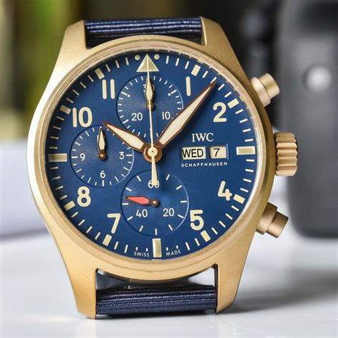 iwc pilot bronze blue